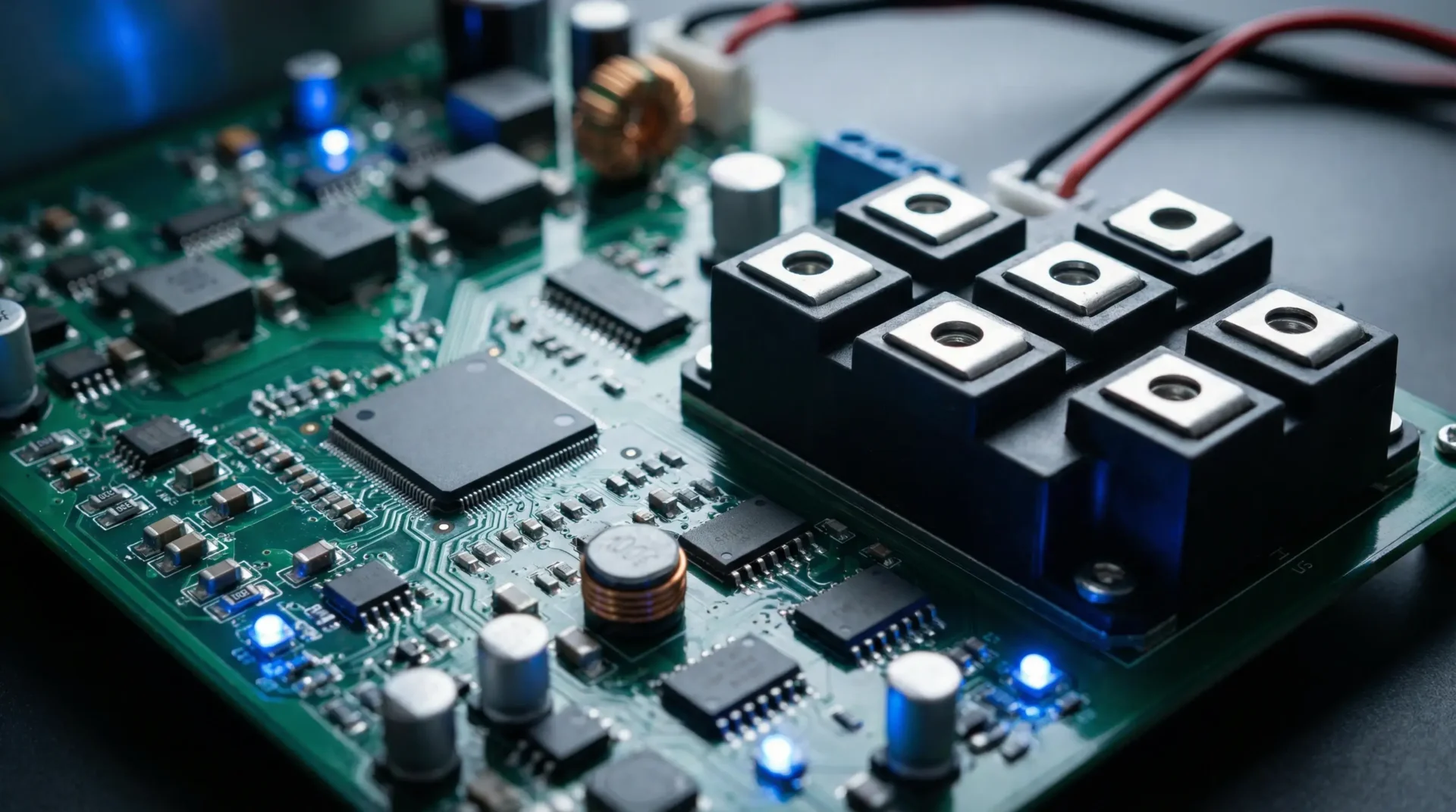 Understanding Servo vs. IGBT Technology in Modern Voltage Stabilizers 5 3. IGBT voltage stabilizer circuit board with power modules, DSP controller, and solid-state components