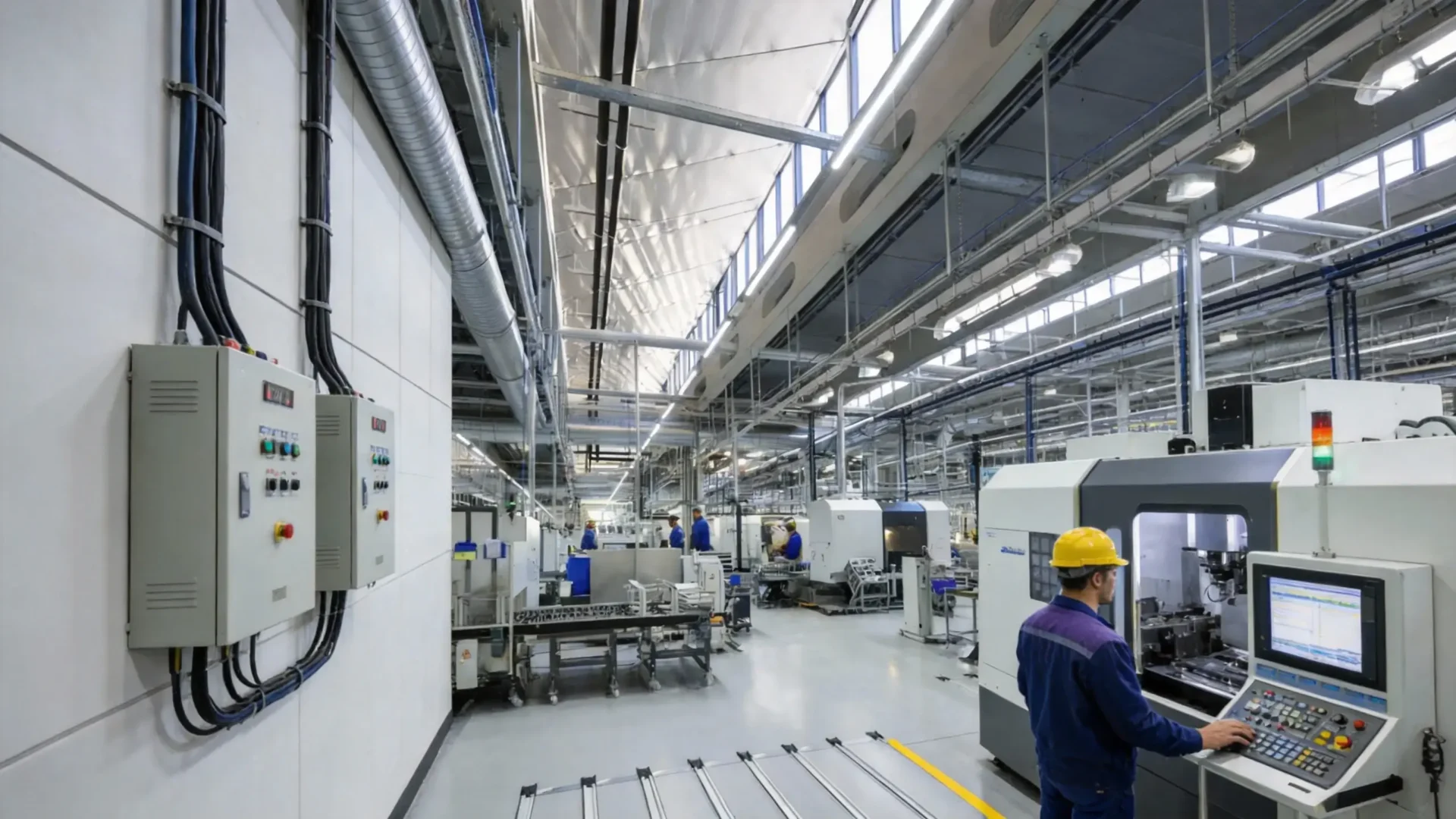 Voltage stabilizers are used in CNC applications in manufacturing plants.