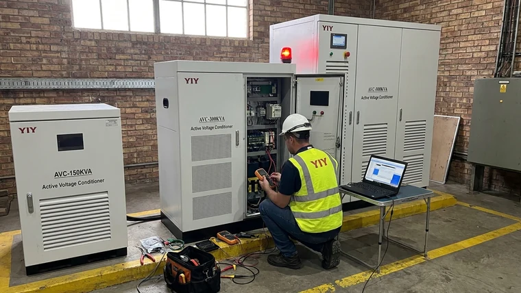 How does the DSP, PWM, and double-conversion topology work? IGBT voltage stabilizer installation showing the power-quality risk this section explains